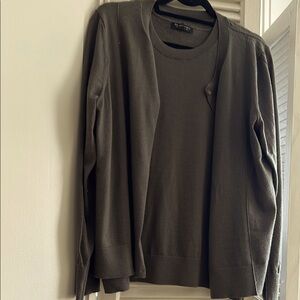 Banana Republic women Brownish Gray  Twin Set Cardigan Sweaters